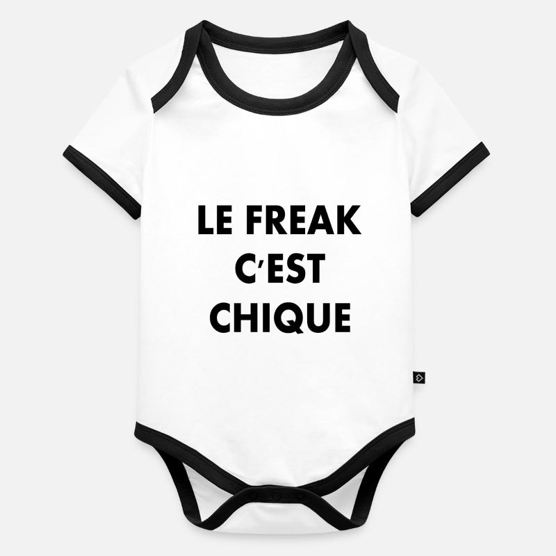 le freak c'est chique Body Bébé bio contrasté manches courtes