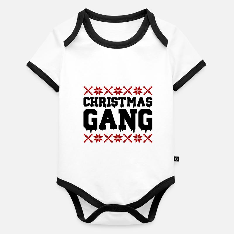 Christmas Gang Organic Baby Contrasting Bodysuit