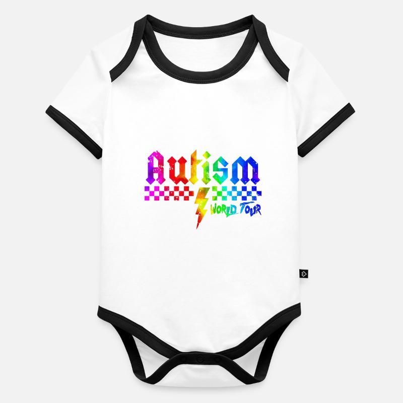 Autism awareness different different better Organic Baby Contrasting Bodysuit
