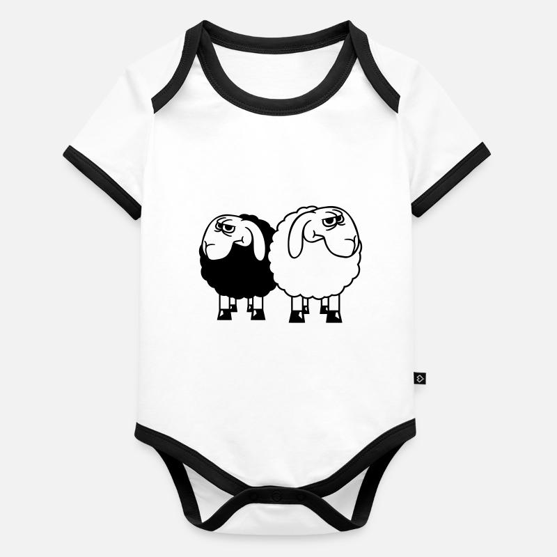 2 Équipe d’amis offensés sceptiques Body Bébé bio contrasté manches courtes