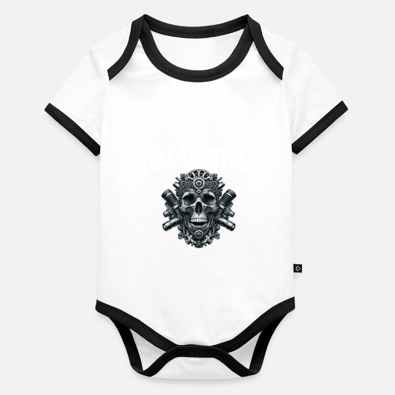 Vollgas - Full Throttle Baby Bio-Kurzarm-Kontrastbody