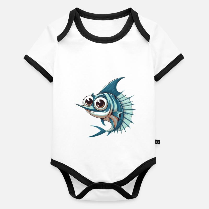 Swordfish Organic Baby Contrasting Bodysuit