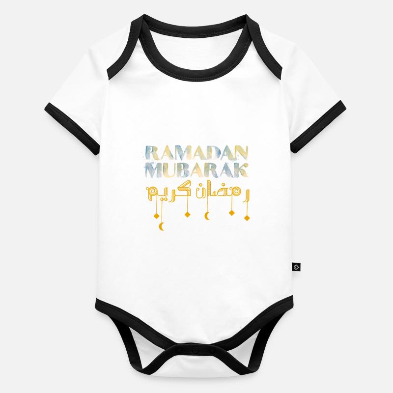 Ramadan Mubarak Baby Bio-Kurzarm-Kontrastbody