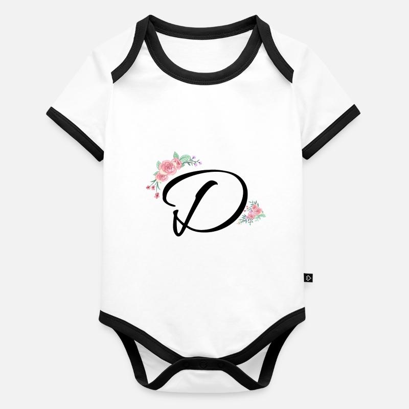 Brief der Blumen Baby Bio-Kurzarm-Kontrastbody