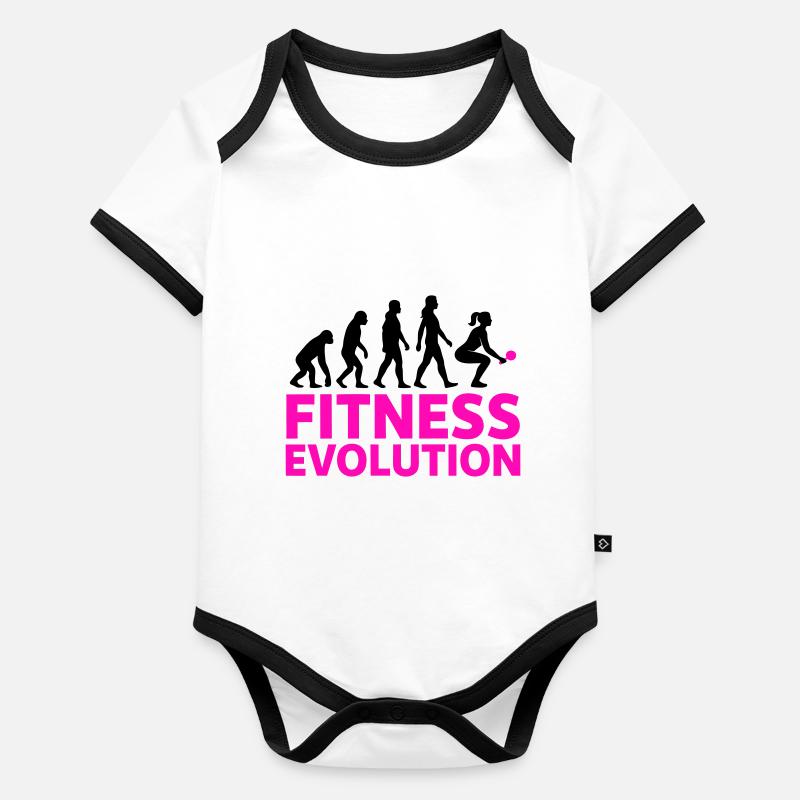 Fitness Evolution Femme Cadeau Cool Body Bébé bio contrasté manches courtes