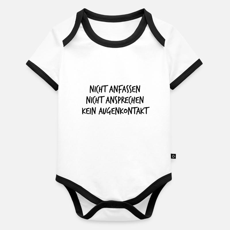 Nicht beachten Baby Bio-Kurzarm-Kontrastbody