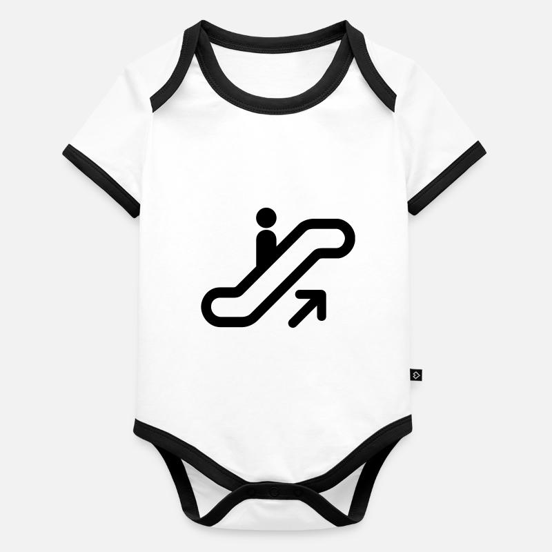 scalier roulant,Escalator Body Bébé bio contrasté manches courtes