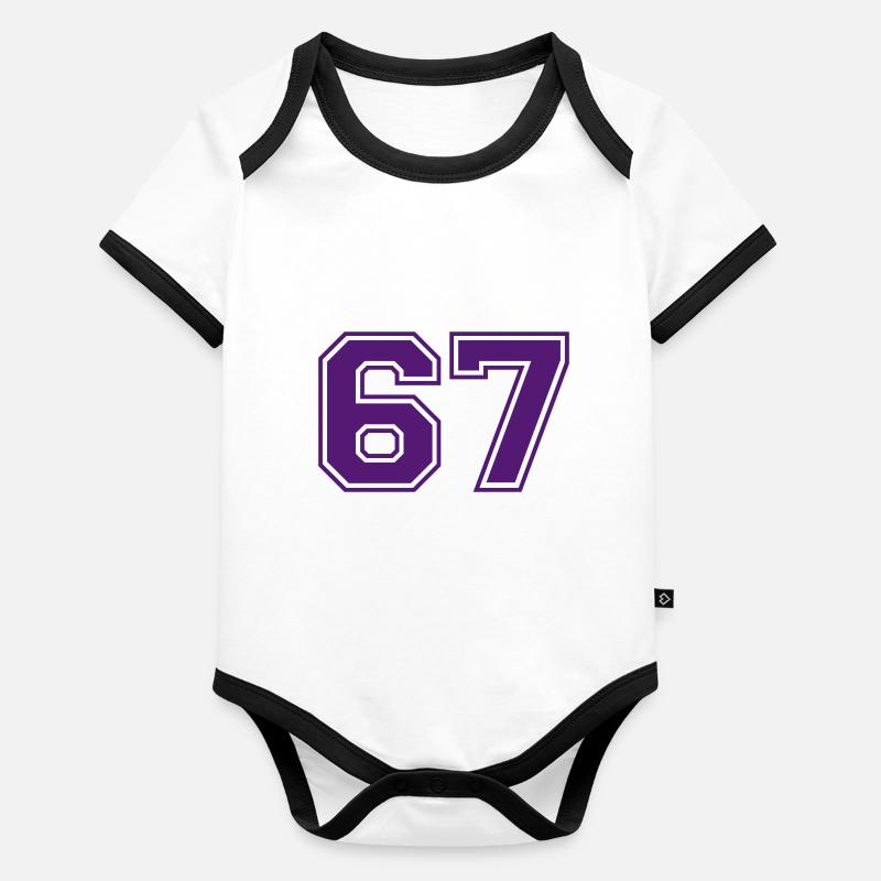 67 Body Bébé bio contrasté manches courtes
