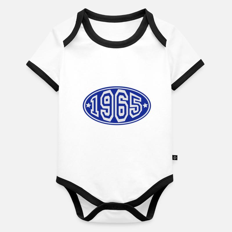 1965 Body Bébé bio contrasté manches courtes