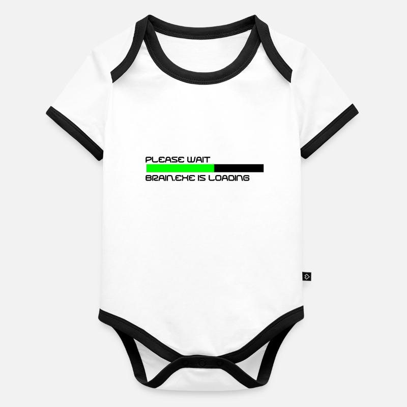 Brain.EXE Baby Bio-Kurzarm-Kontrastbody