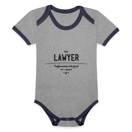 Bester Anwalt - wie ein Superheld - Baby Bio-Kurzarm-Kontrastbody