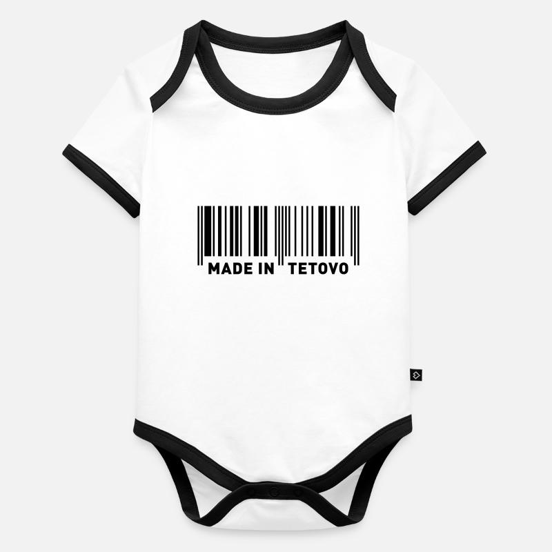 MADE IN TETOVO Baby Bio-Kurzarm-Kontrastbody