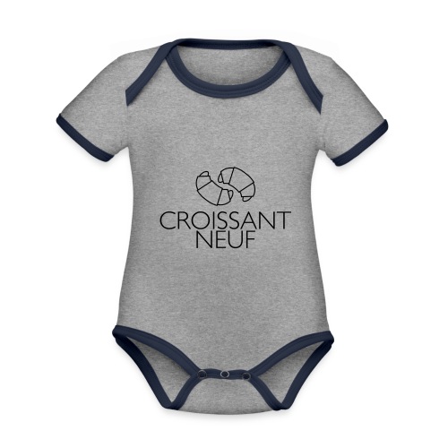 Croissaint Neuf - Baby contrasterend bio-rompertje met korte mouwen