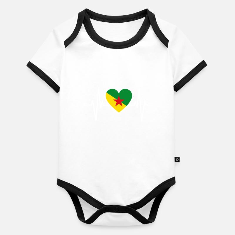 Guyane français-guyanais cadeau Body Bébé bio contrasté manches courtes