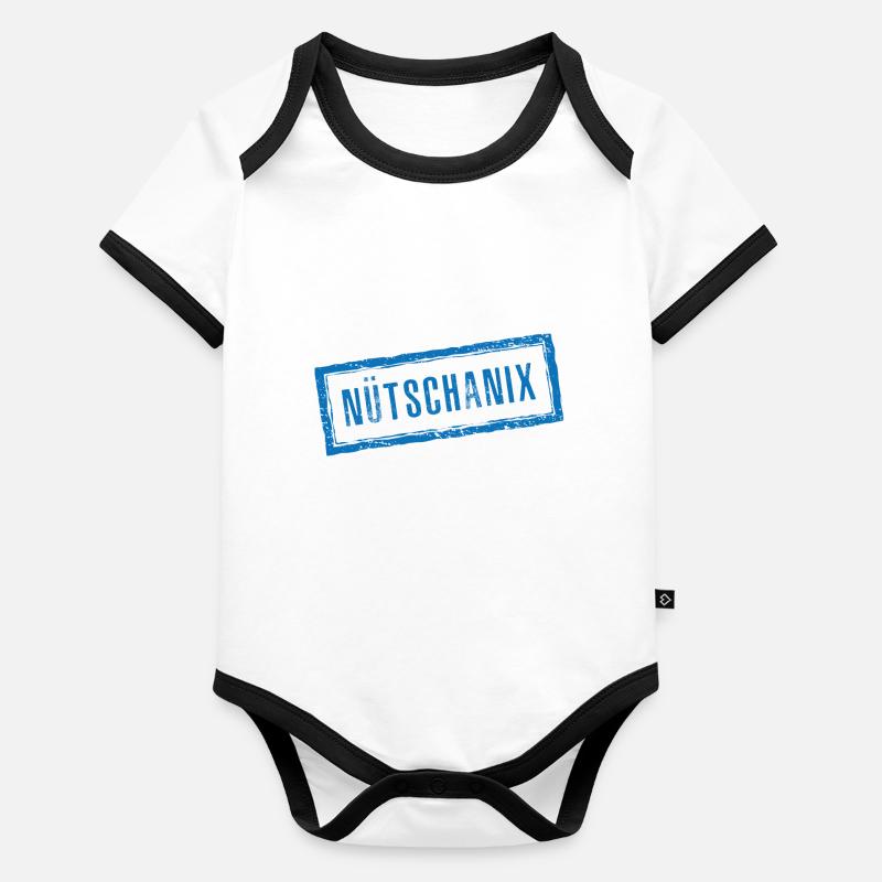 Nütschanix Body Bébé bio contrasté manches courtes