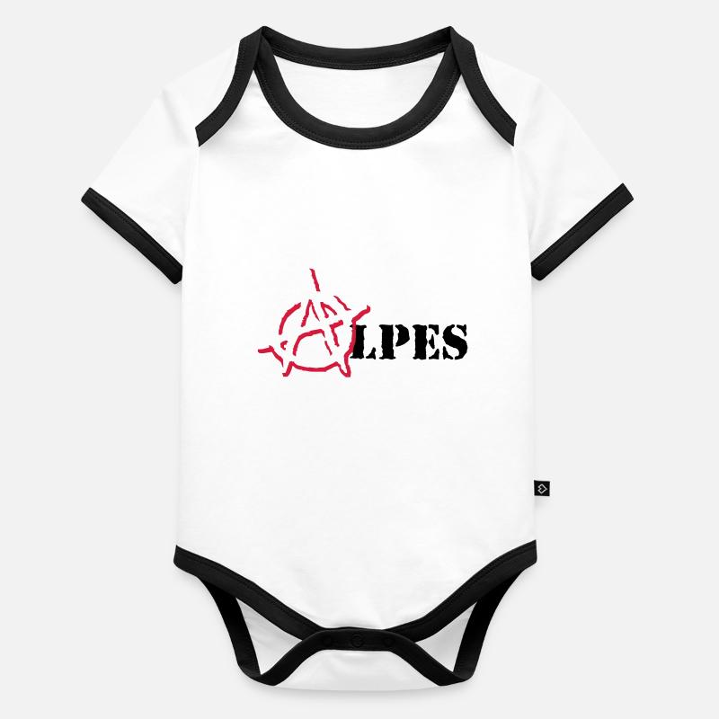 Anarchy Alpes Body Bébé bio contrasté manches courtes