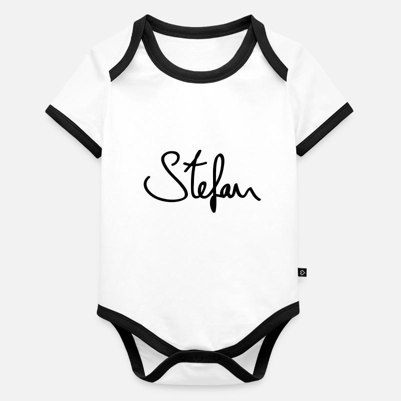 stefan_ra1 Body Bébé bio contrasté manches courtes