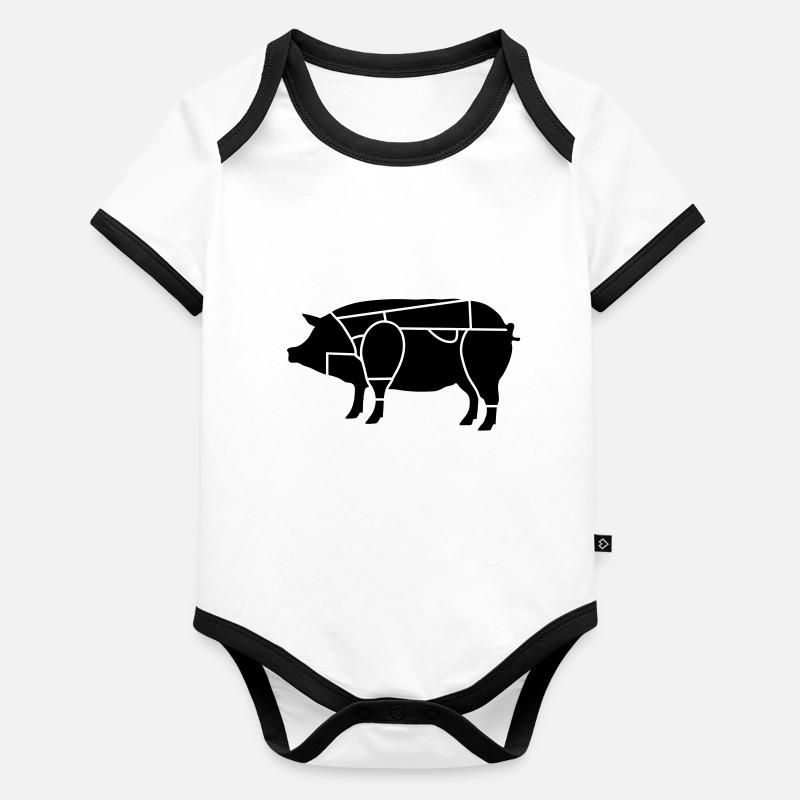 pork butcher_b1 Organic Baby Contrasting Bodysuit