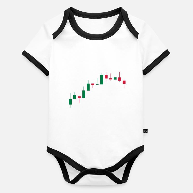 Stocks Chart Trading Baby Bio-Kurzarm-Kontrastbody