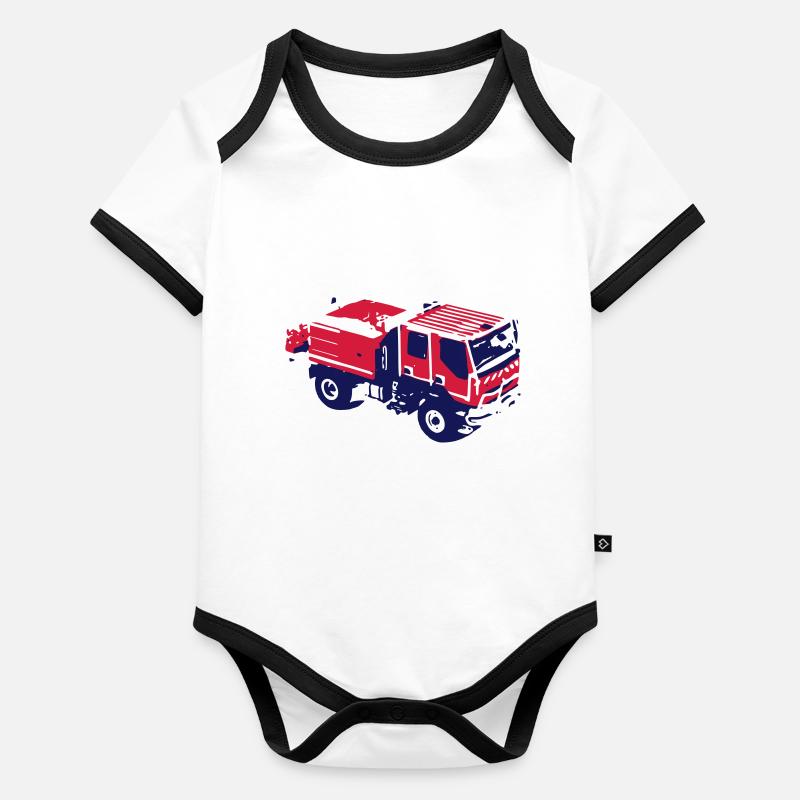 CCF Body Bébé bio contrasté manches courtes