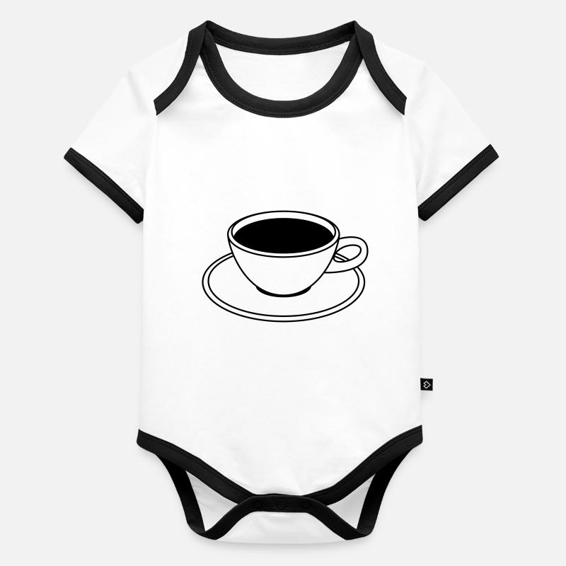 Coffee Cup Body Bébé bio contrasté manches courtes