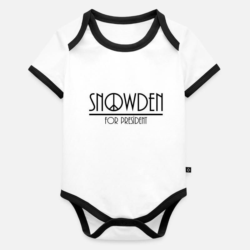 snowden for president Organic Baby Contrasting Bodysuit