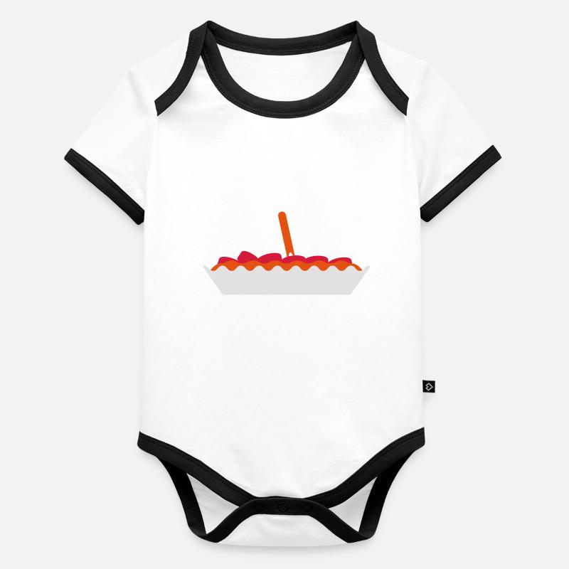 Yummy Currywurst Organic Baby Contrasting Bodysuit