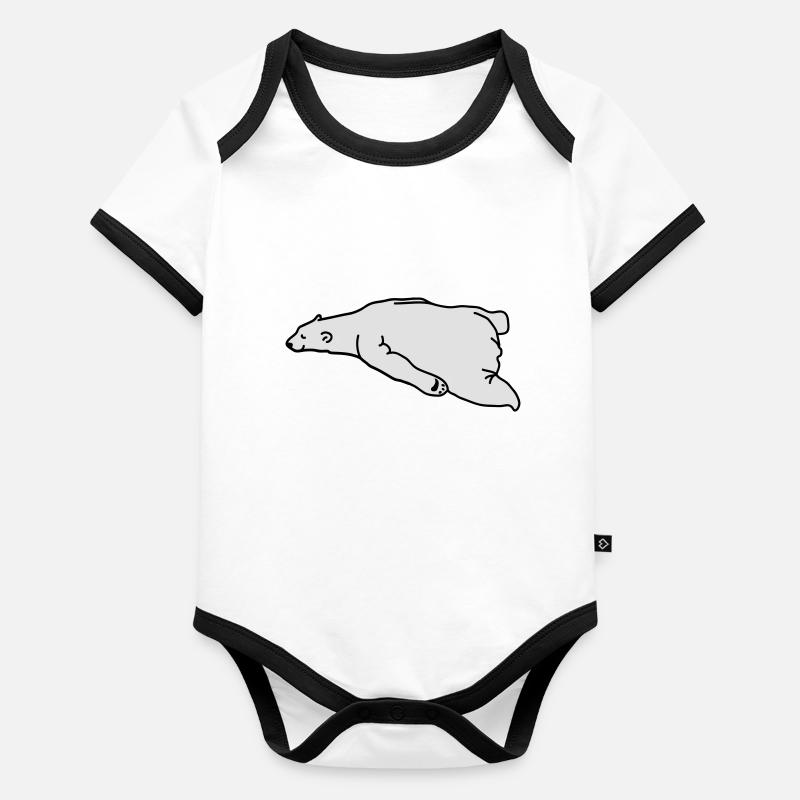 lazy_bear Body Bébé bio contrasté manches courtes