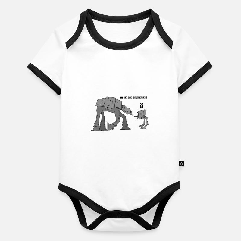 Ich bin dein Vater - schwarz Baby Bio-Kurzarm-Kontrastbody