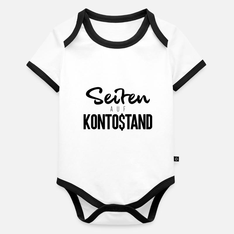 Seiten auf Kontostand Baby Bio-Kurzarm-Kontrastbody