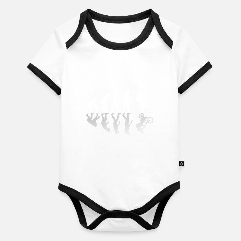 BMX Evolution Spiegel Geschenk Baby Bio-Kurzarm-Kontrastbody