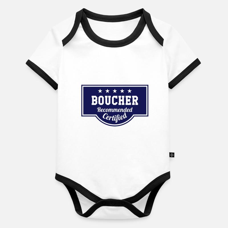 Boucher Body Bébé bio contrasté manches courtes
