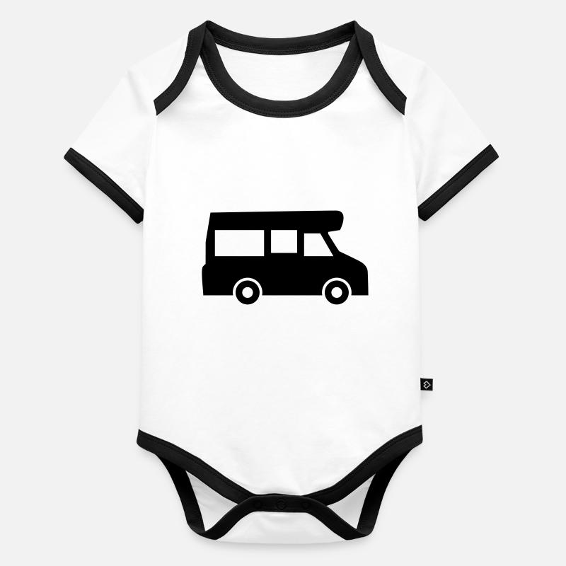 Icône du design logo caravane Body Bébé bio contrasté manches courtes