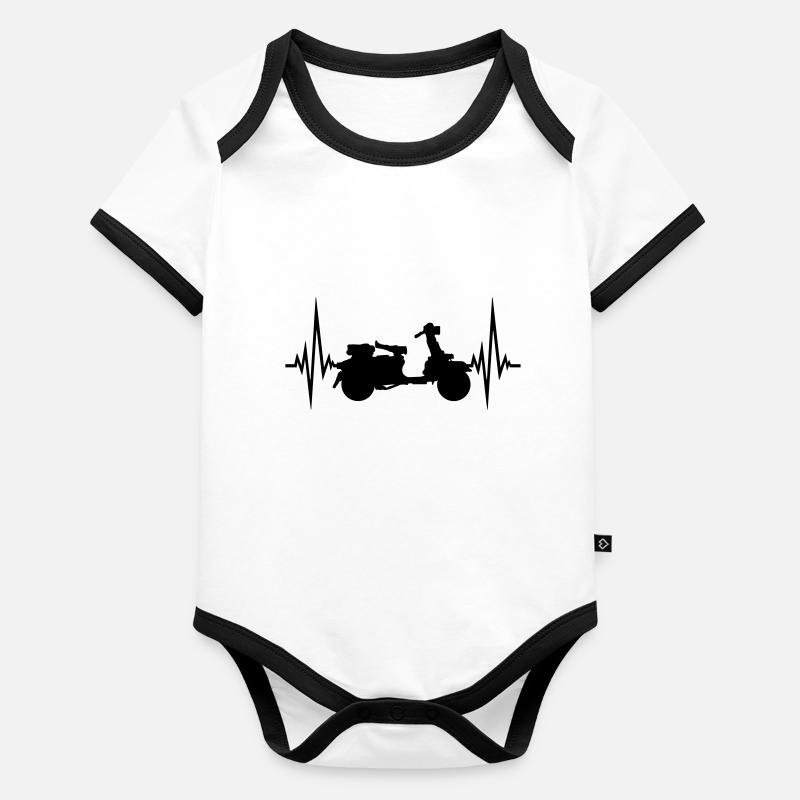 heartbeat roller pulse frequency clip art driving ele Organic Baby Contrasting Bodysuit