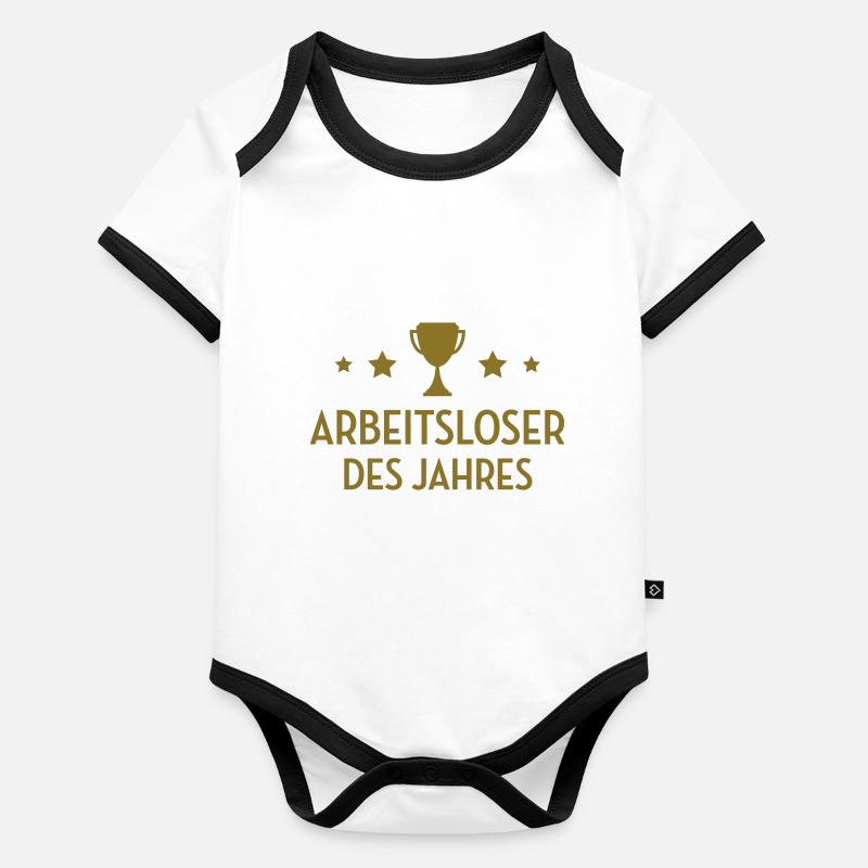 Arbeitsloser - Arbeitslose - Arbeit - Arbeitslos Baby Bio-Kurzarm-Kontrastbody