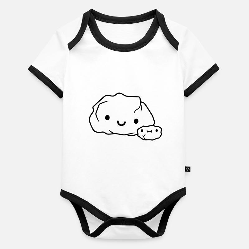 famille de pierre pierre maman Body Bébé bio contrasté manches courtes