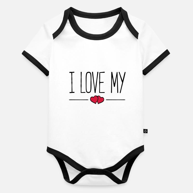 i love my Baby Bio-Kurzarm-Kontrastbody