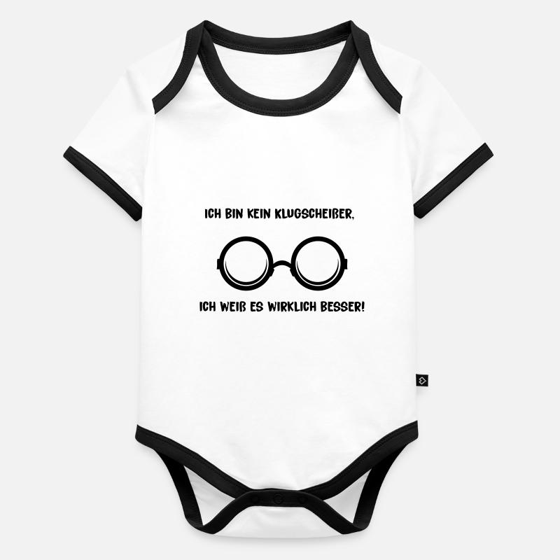 klugscheisser Baby Bio-Kurzarm-Kontrastbody