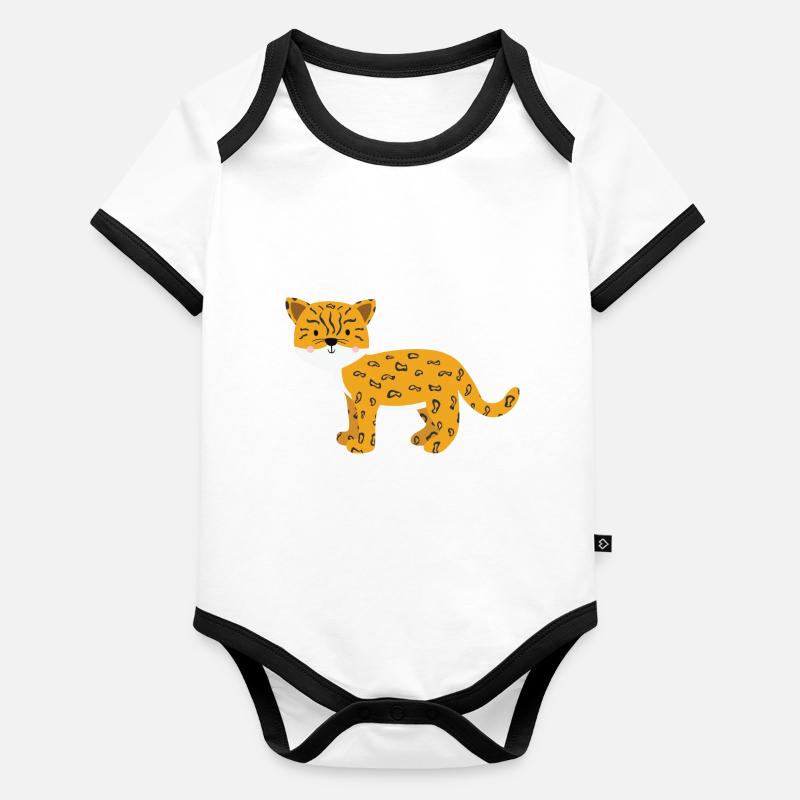 jaguar Baby Bio-Kurzarm-Kontrastbody