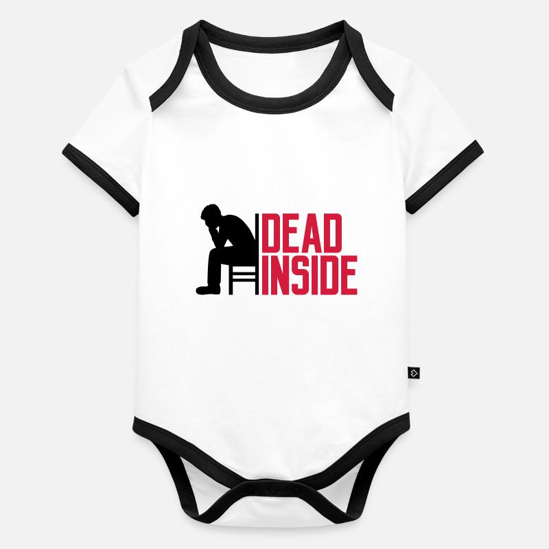 Dépression morte à l'intérieur Body Bébé bio contrasté manches courtes