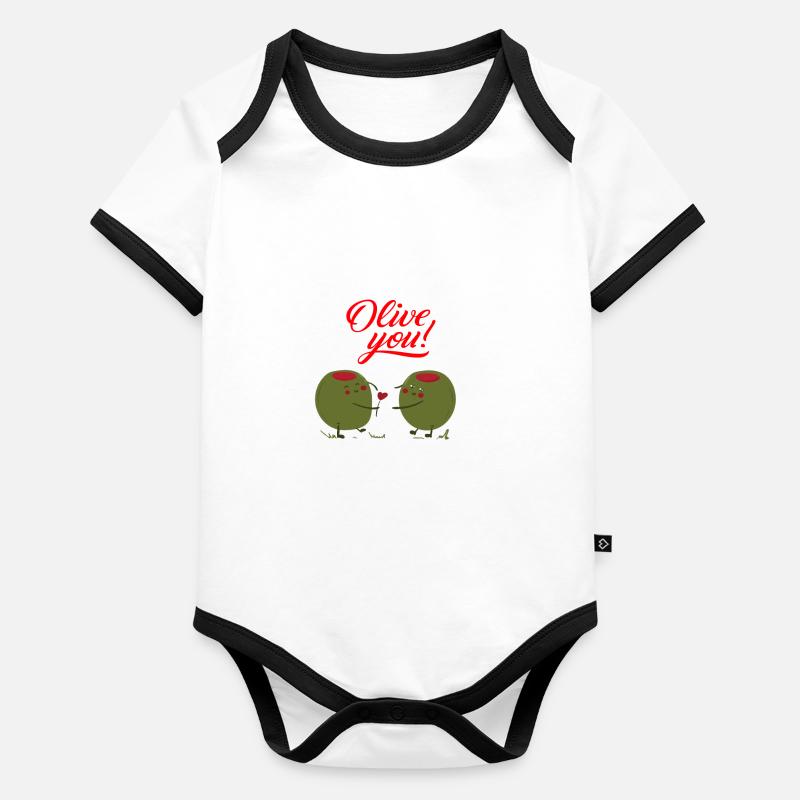 Olive toi Body Bébé bio contrasté manches courtes