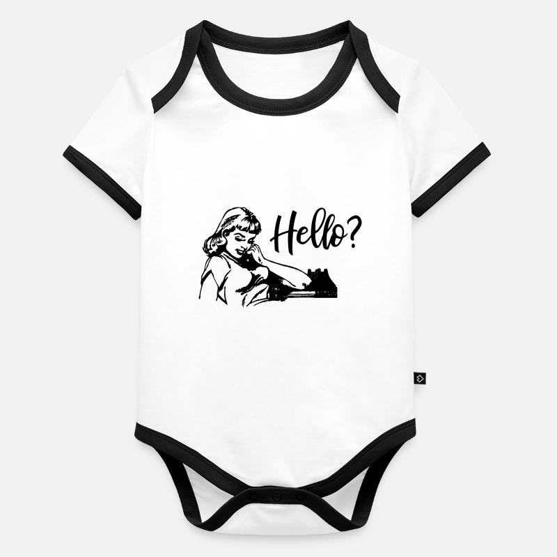 Hello ? - Téléphoner Lockdown Body Bébé bio contrasté manches courtes