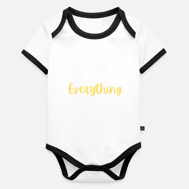 I AM EVERYTHING Body Bébé bio contrasté manches courtes