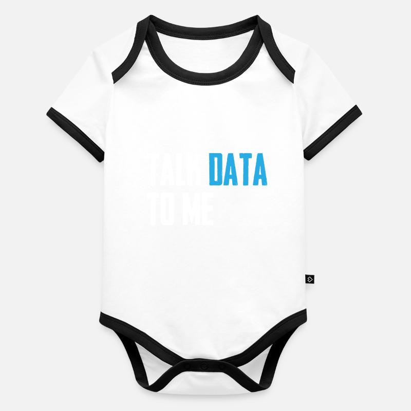 Talk data to me Data science informatique Body Bébé bio contrasté manches courtes
