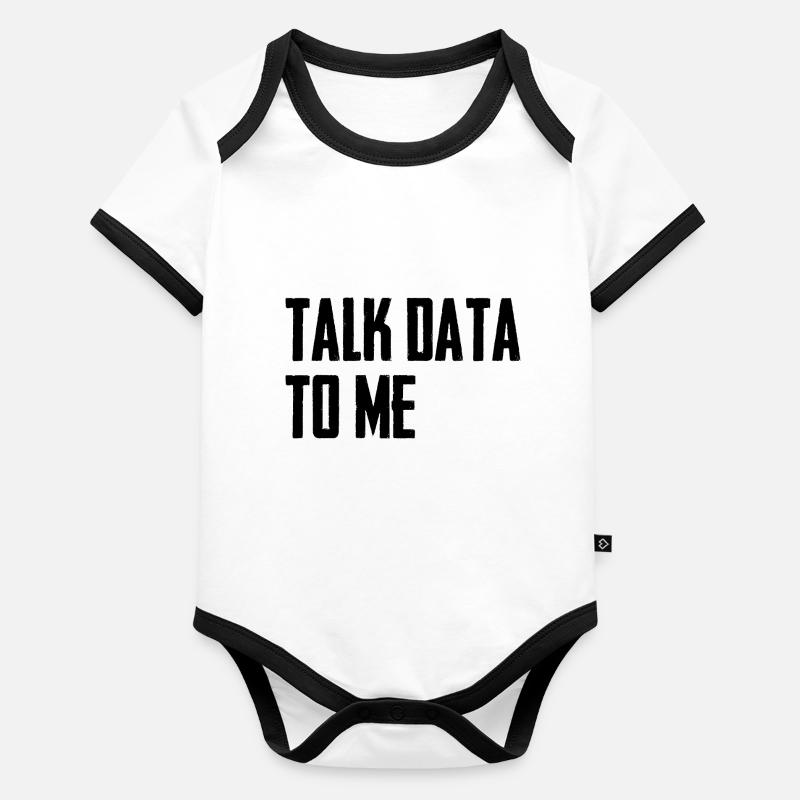 Talk data to me Data science informatique Body Bébé bio contrasté manches courtes