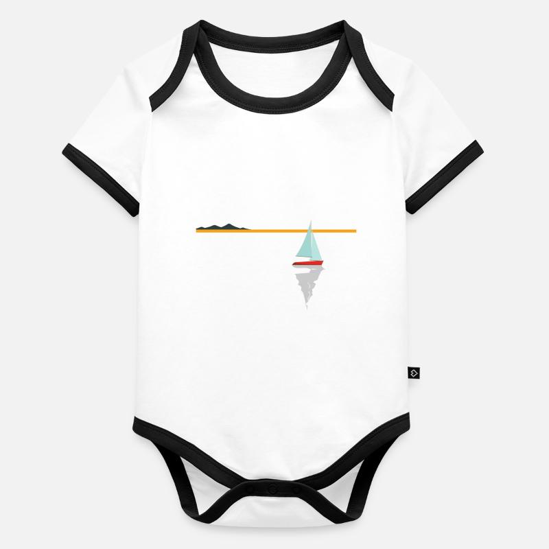 Sunset Boot - Baby Bio-Kurzarm-Kontrastbody - 