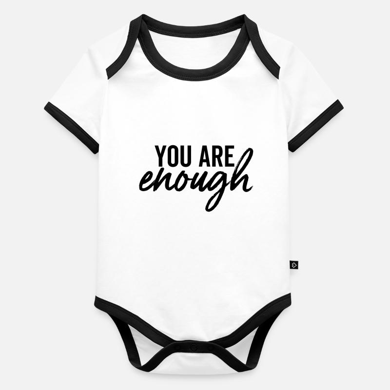 You Are Enough Baby Bio-Kurzarm-Kontrastbody