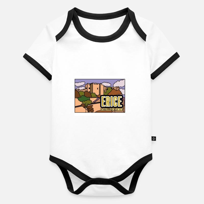 Château de Vénus Erice Body Bébé bio contrasté manches courtes
