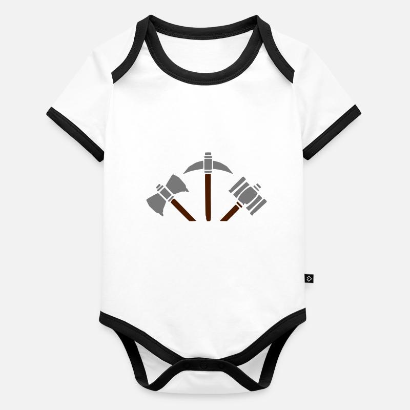 Axe Pick Hammer Organic Baby Contrasting Bodysuit