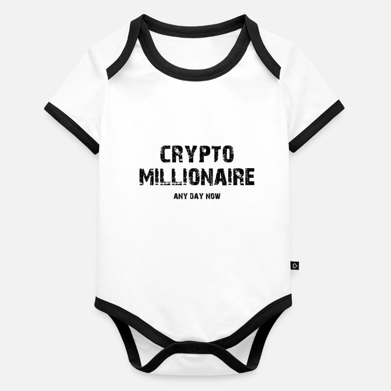 Crypto Millionaire Any Day Now Organic Baby Contrasting Bodysuit